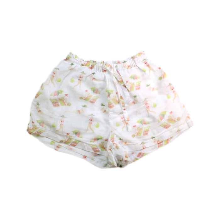 A White Shorts from Excuse My French in size 6T for girl. (Front View)