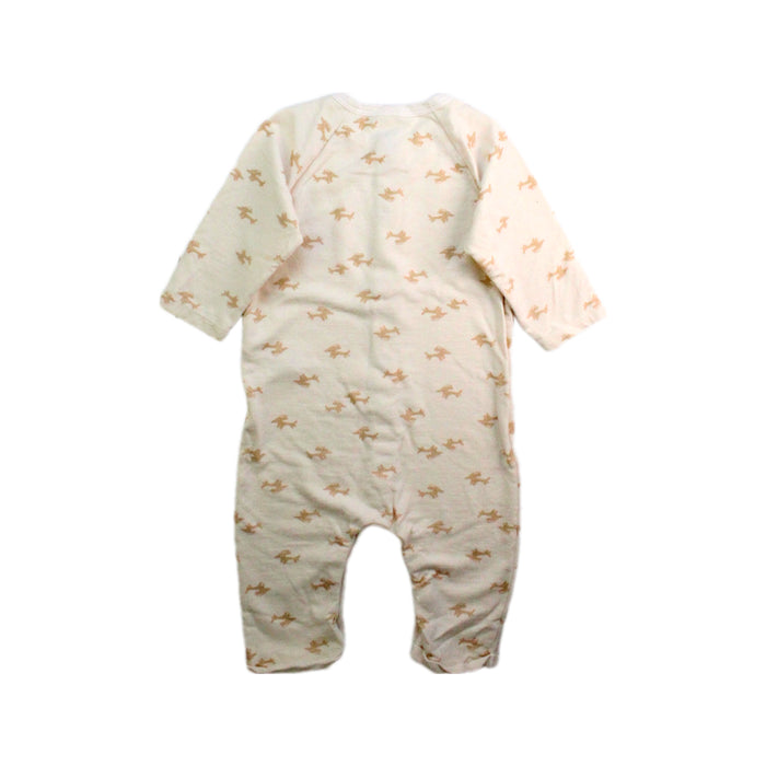 A Beige Long Sleeve Rompers from Petit Bateau in size 6-12M for neutral. (Back View)