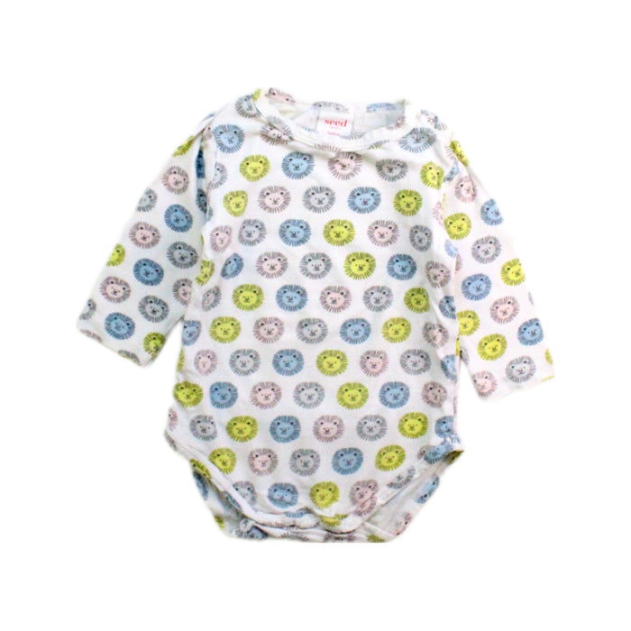 A Multicolour Long Sleeve Bodysuits from Seed in size 0-3M for neutral. (Front View)