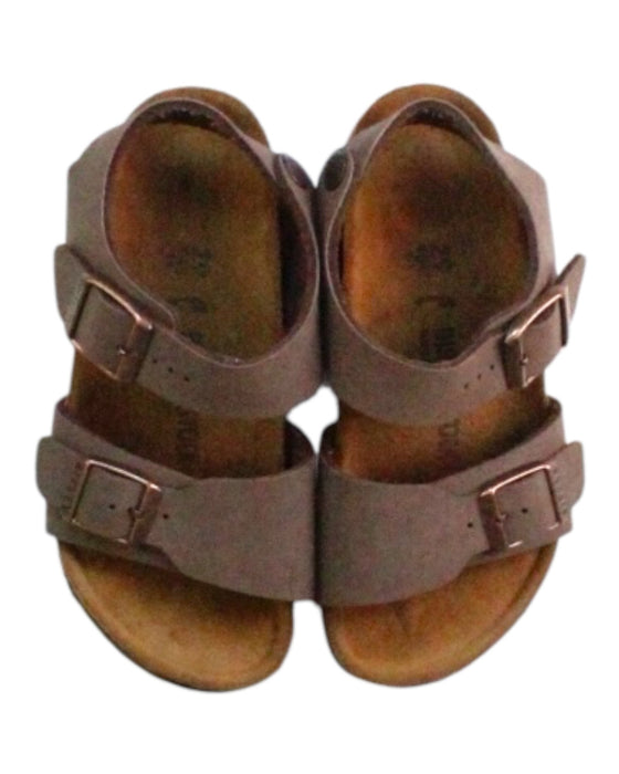 A Brown Sandals from Birkenstock in size 5T for girl. (Back View)