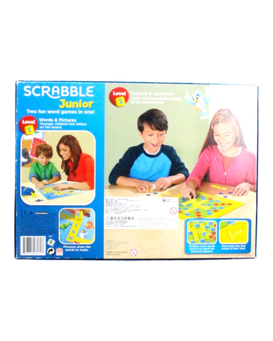 A Blue Board Games & Puzzles from Scrabble in size 6T for neutral. (Back View)