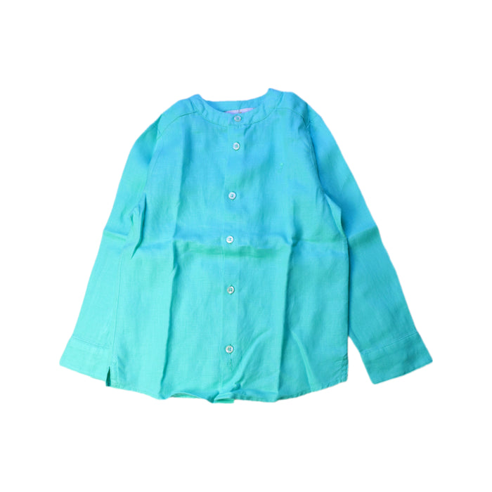 A Teal Long Sleeve Shirts from Jacadi in size 3T for boy. (Front View)