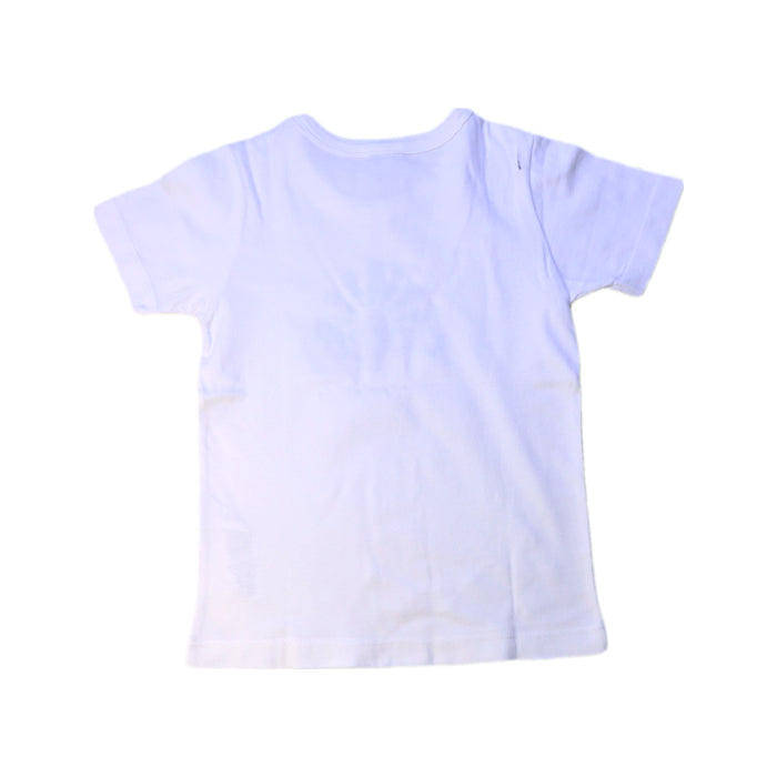 A White Short Sleeve T Shirts from Petit Bateau in size 4T for boy. (Back View)