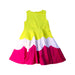 A Multicolour Sleeveless Dresses from Jacadi in size 6T for girl. (Front View)