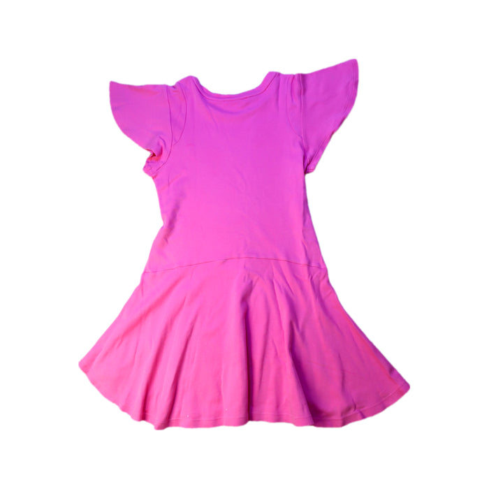 A Pink Short Sleeve Dresses from Chloe in size 6T for girl. (Back View)