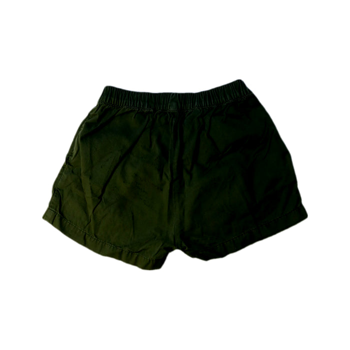 A Green Shorts from Tinycottons in size 6T for neutral. (Back View)