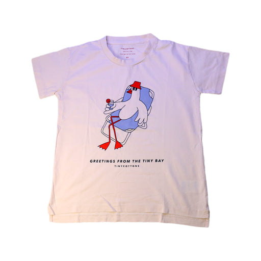 A White Short Sleeve T Shirts from Tinycottons in size 8Y for neutral. (Front View)