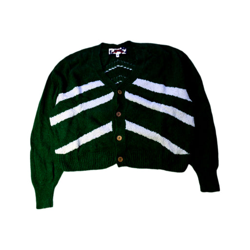 A Green Cardigans from The Animals Observatory in size 6T for boy. (Front View)