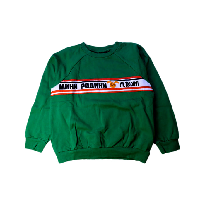 A Green Crewneck Sweatshirts from Mini Rodini in size 8Y for boy. (Front View)