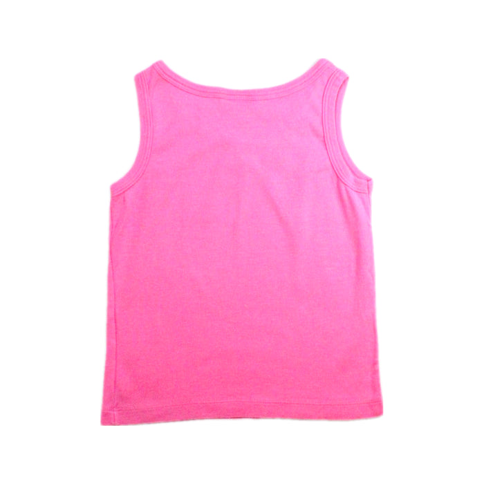 A Pink Sleeveless Tops from Petit Bateau in size 4T for girl. (Back View)