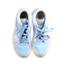 A Blue Sneakers from Air Jordan in size 12Y for girl. (Back View)