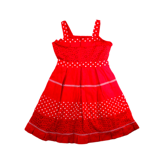 A Red Sleeveless Dresses from Nicholas & Bears in size 8Y for girl. (Back View)
