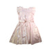 A Pink Sleeveless Dresses from Seed in size 6T for girl. (Back View)