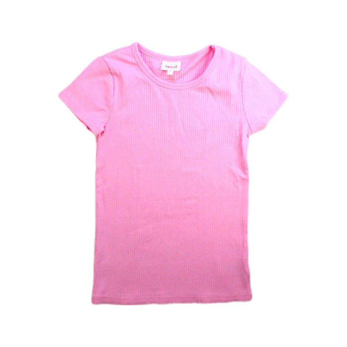 A Pink Short Sleeve T Shirts from Seed in size 8Y for girl. (Front View)