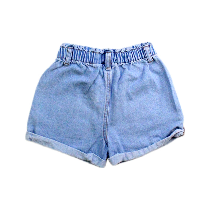 A Blue Shorts from Calvin Klein in size 7Y for girl. (Back View)