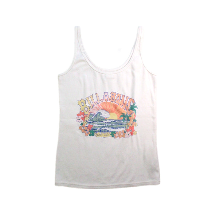 A White Sleeveless Tops from Billabong in size 7Y for girl. (Front View)
