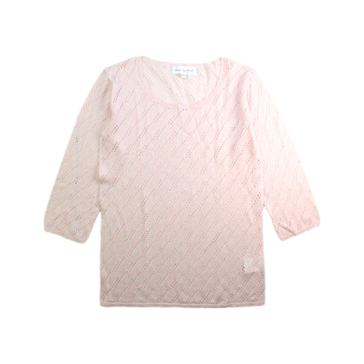 A Beige Long Sleeve Tops from Excuse My French in size 10Y for girl. (Front View)