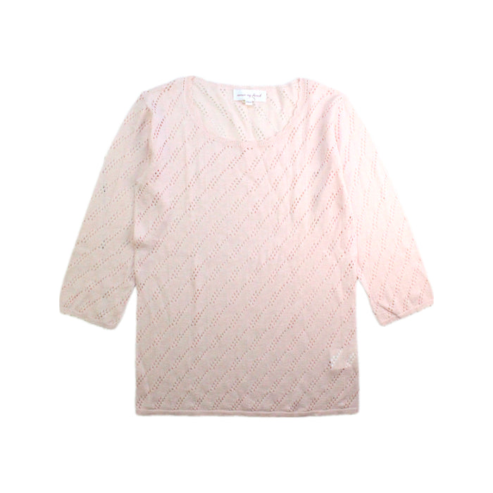 A Beige Long Sleeve Tops from Excuse My French in size 10Y for girl. (Front View)