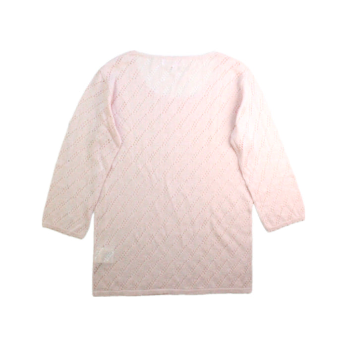 A Beige Long Sleeve Tops from Excuse My French in size 10Y for girl. (Back View)