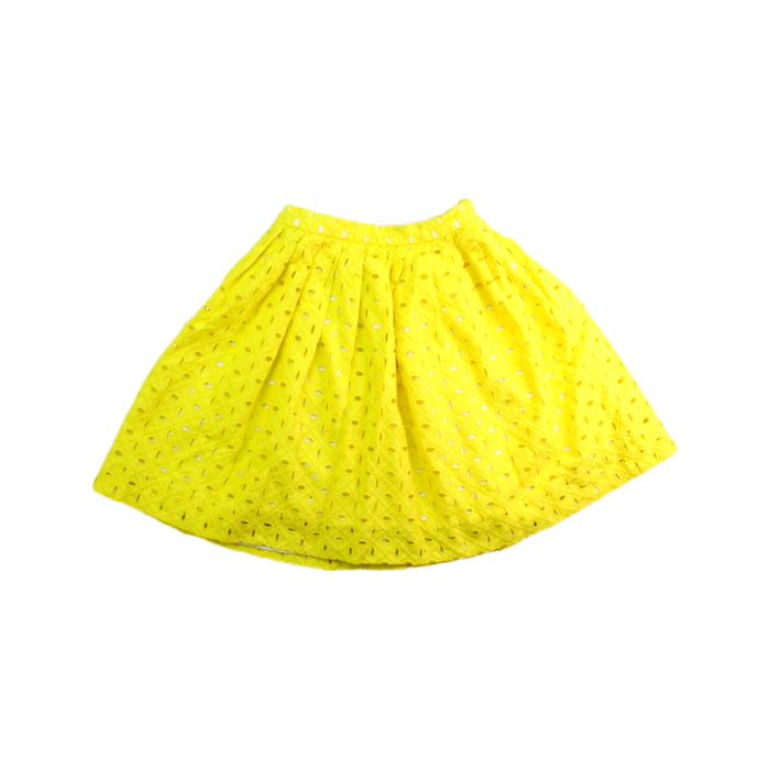 A Yellow Mid Skirts from Bonpoint in size 6T for girl. (Front View)