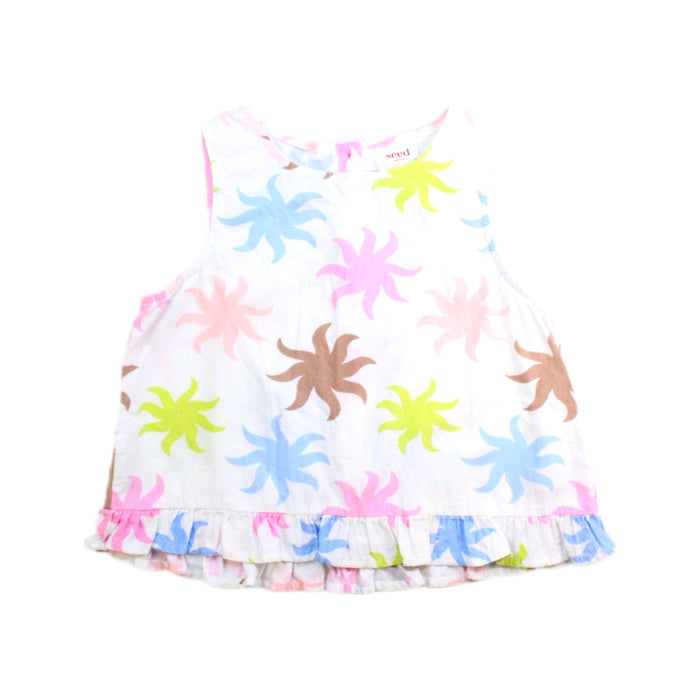 A Multicolour Sleeveless Tops from Seed in size 8Y for girl. (Front View)