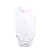 A White Short Sleeve Bodysuits from Jacadi in size 0-3M for girl. (Front View)