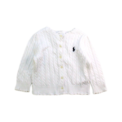 A White Cardigans from Ralph Lauren in size 6-12M for girl. (Front View)