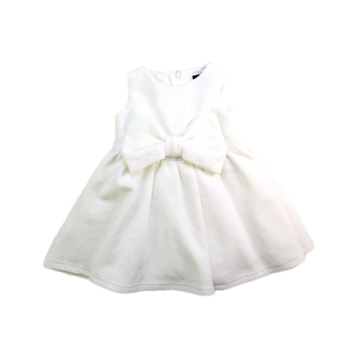A White Sleeveless Dresses from Bardot Junior in size 6-12M for girl. (Front View)