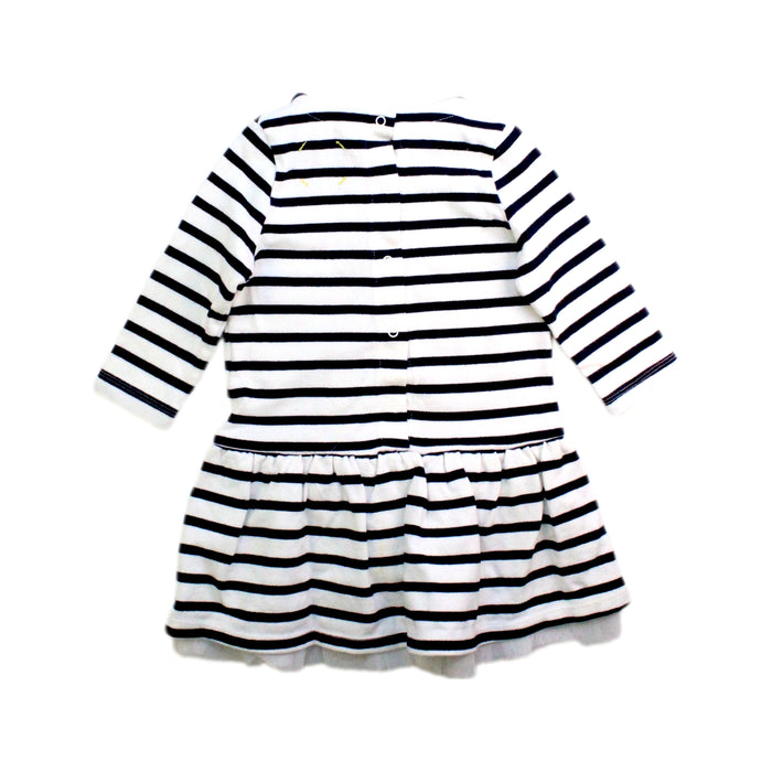 A Black Long Sleeve Dresses from Petit Bateau in size 6-12M for girl. (Back View)