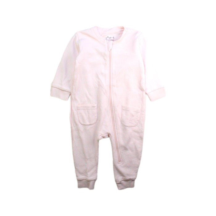 A White Onesies from Wilson & Frenchy in size 12-18M for girl. (Front View)