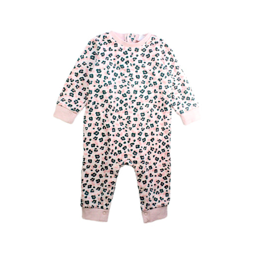 A Pink Long Sleeve Rompers from Milky in size 12-18M for girl. (Front View)