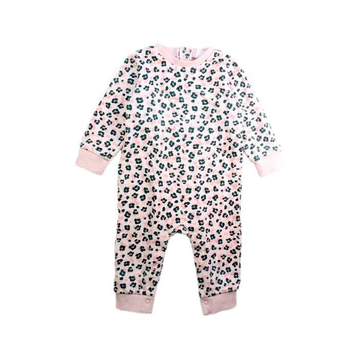 A Pink Long Sleeve Rompers from Milky in size 12-18M for girl. (Front View)