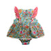 A Blue Sleeveless Rompers from Louise Misha in size 3-6M for girl. (Back View)