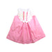 A Pink Sleeveless Dresses from Jacadi in size 3-6M for girl. (Front View)