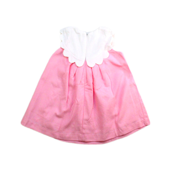 A Pink Sleeveless Dresses from Jacadi in size 3-6M for girl. (Back View)
