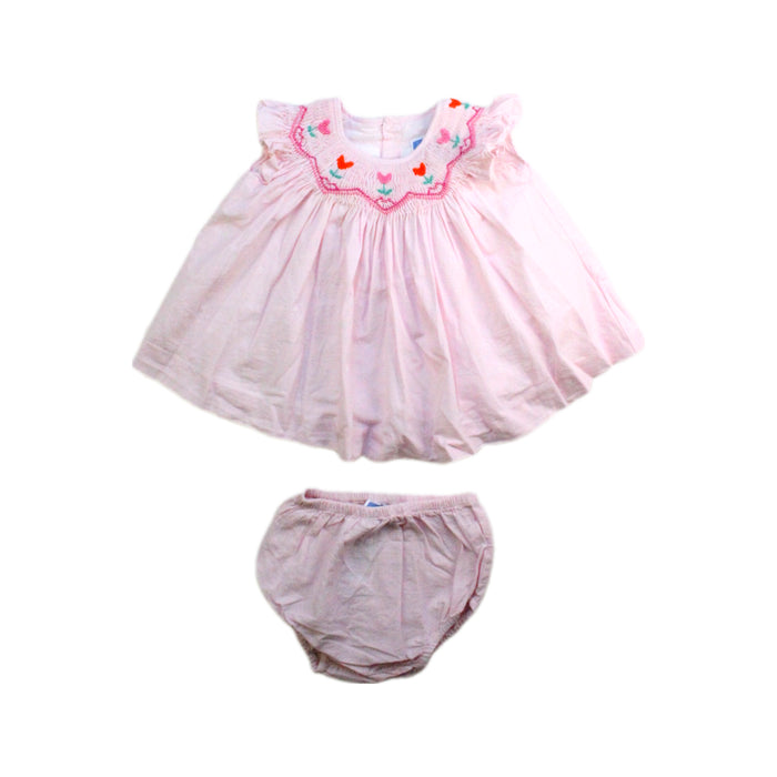 A Pink Dress Sets from Jacadi in size 0-3M for girl. (Front View)