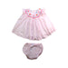 A Pink Dress Sets from Jacadi in size 0-3M for girl. (Front View)