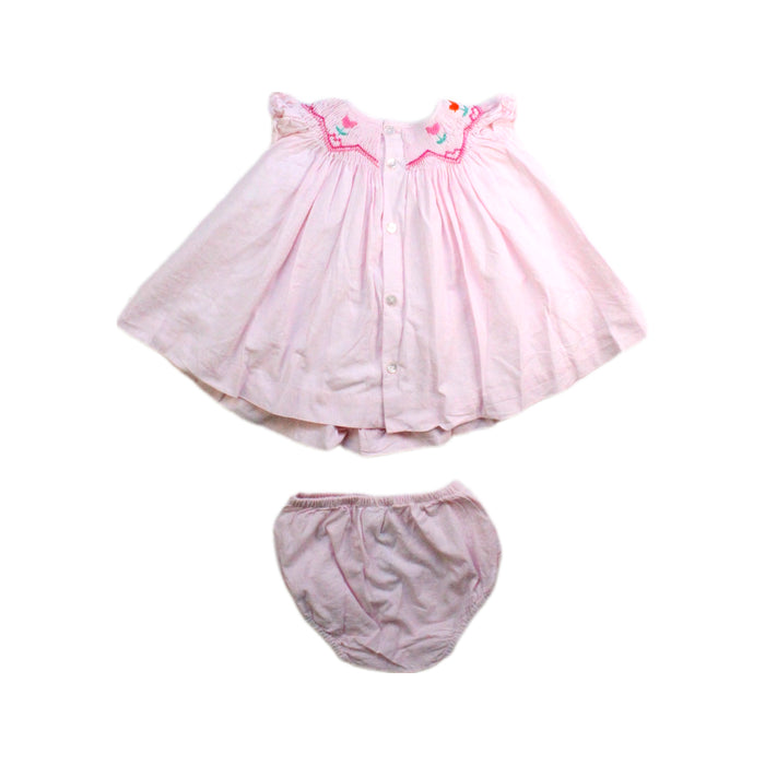 A Pink Dress Sets from Jacadi in size 0-3M for girl. (Back View)