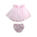 A Pink Dress Sets from Jacadi in size 0-3M for girl. (Back View)