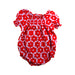 A Red Short Sleeve Rompers from Seed in size 12-18M for girl. (Back View)