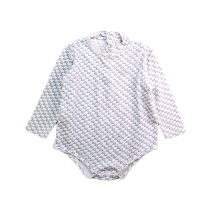 A White Long Sleeve Bodysuits from Armani Baby in size 6-12M for boy. (Front View)