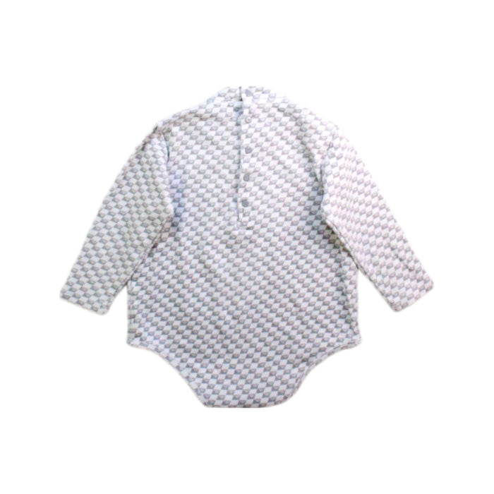 A White Long Sleeve Bodysuits from Armani Baby in size 6-12M for boy. (Back View)