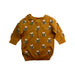 A Yellow Knit Sweaters from Seed in size 0-3M for boy. (Back View)