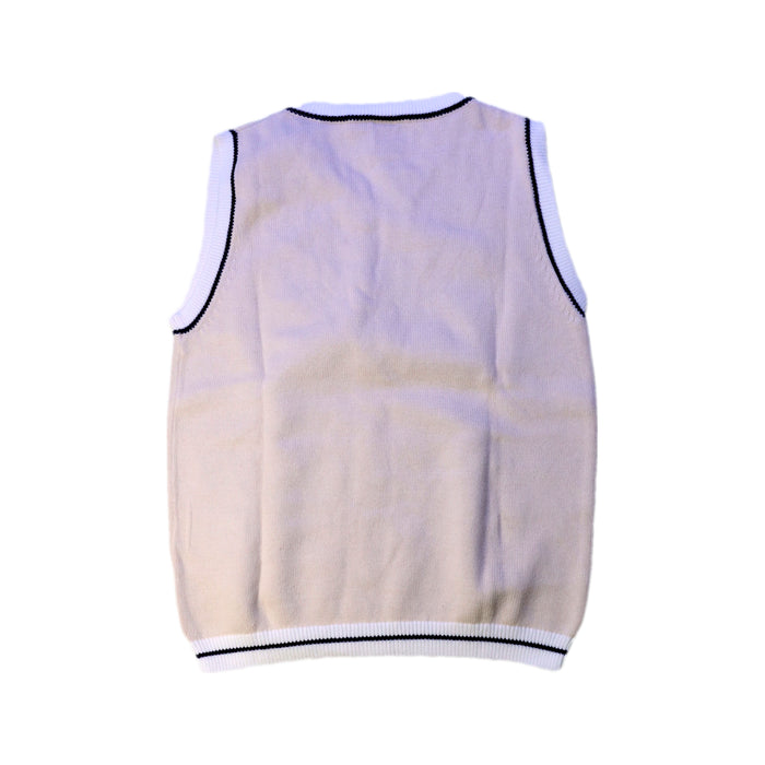 A White Sweater Vests from Petit Bateau in size 8Y for boy. (Back View)