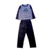 A Navy Pyjama Sets from Petit Bateau in size 6T for boy. (Front View)