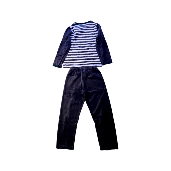 A Navy Pyjama Sets from Petit Bateau in size 6T for boy. (Back View)