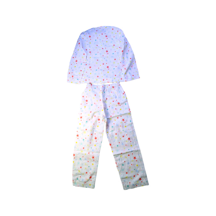 A White Pyjama Sets from Petit Bateau in size 6T for boy. (Back View)