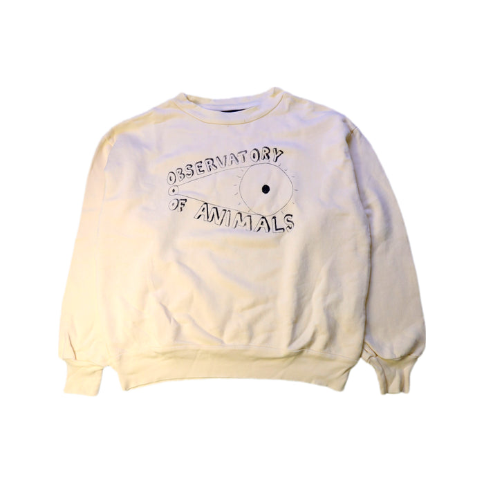 A Ivory Crewneck Sweatshirts from The Animals Observatory in size 8Y for boy. (Front View)
