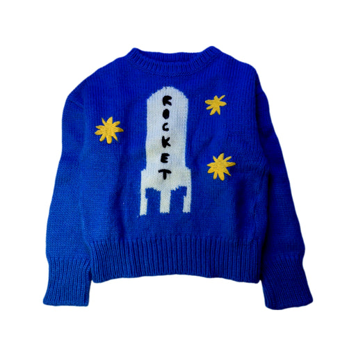 A Blue Knit Sweaters from The Animals Observatory in size 8Y for boy. (Front View)