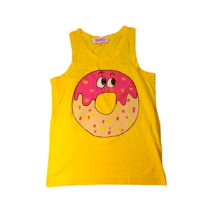 A Yellow Sleeveless T Shirts from The Animals Observatory in size 10Y for boy. (Front View)